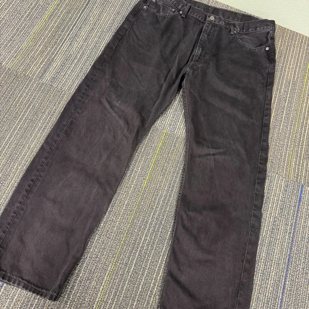 Levi's 505 Regular Fit Jeans Mens 40x32 Black Excellent Straight Leg Denim